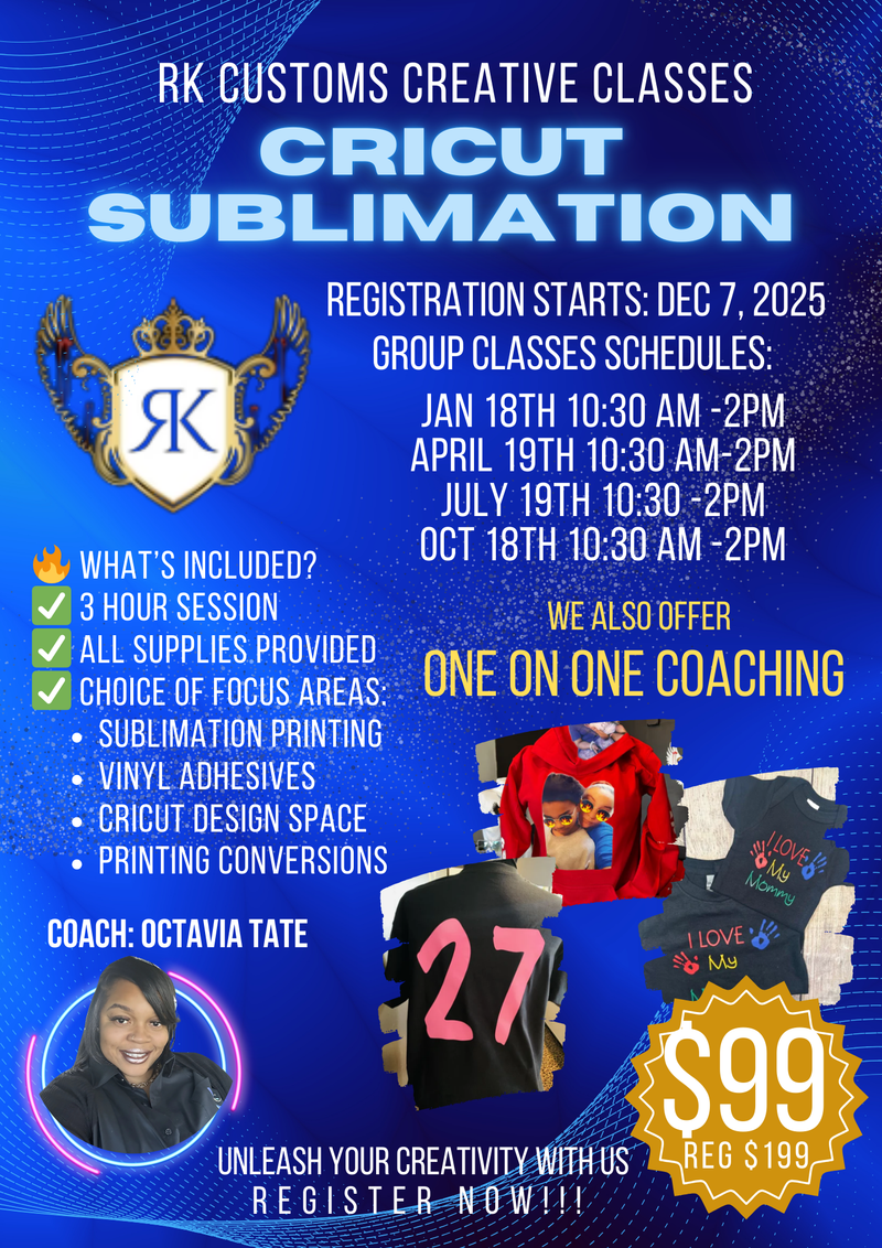 Cricut & Sublimation Classes